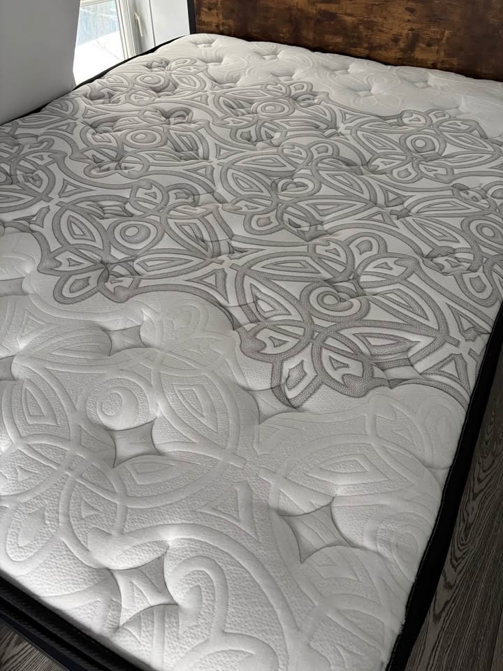 Full size bed frame + mattress - photo 4