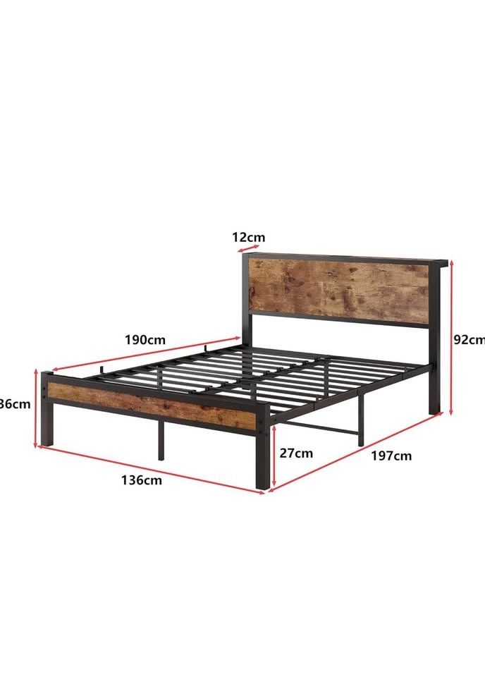 Full size bed frame + mattress - photo 5