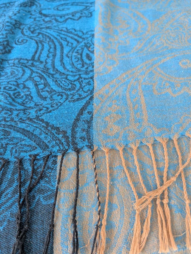 Gold & Blue Scarf
