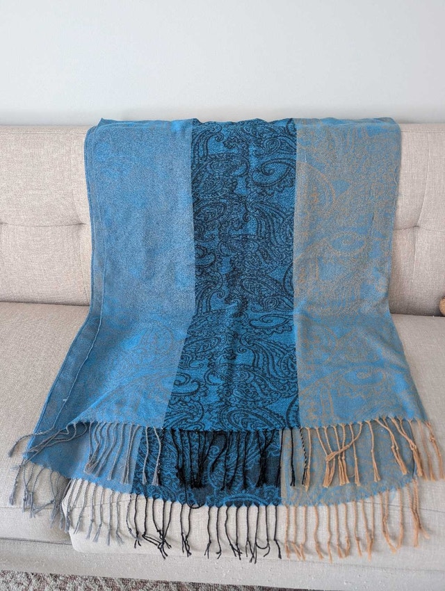 Gold & Blue Scarf - photo 2