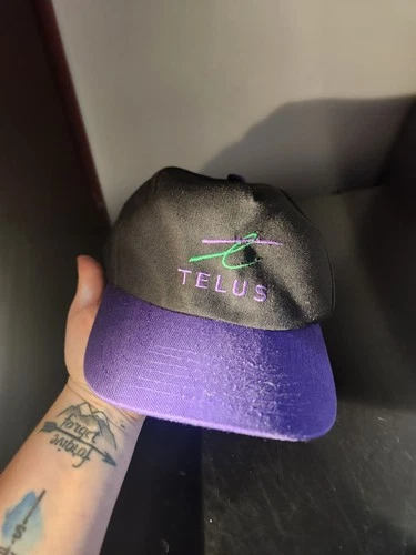VINTAGE 90s Y2K TELUS TELECOM HAT CAP WILSON INTERNATIONAL VANCO - photo 2