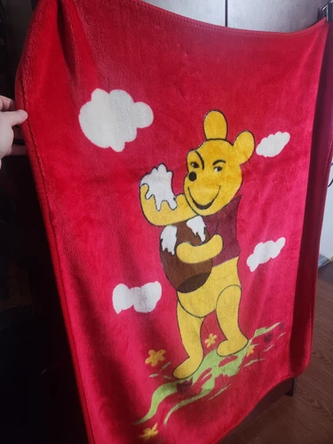 HTF Sus Winnie the Pooh Holding Honey Pot Blanket 🏈 - photo 3