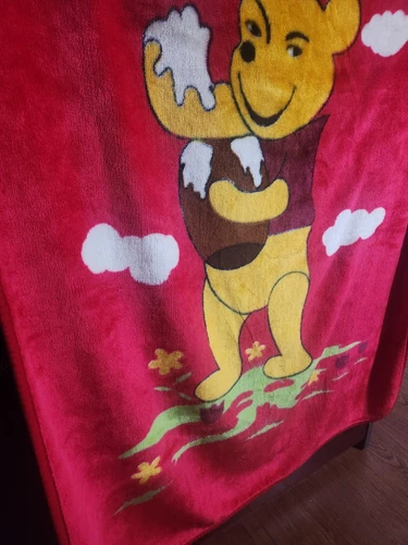 HTF Sus Winnie the Pooh Holding Honey Pot Blanket 🏈 - photo 4