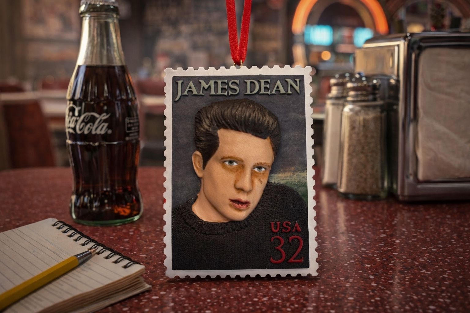 James Dean USPS Stamp Ornament - Legends of Hollywood