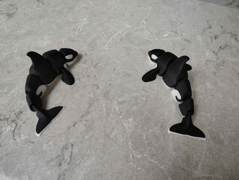3D Printed Articulating Orca (Killer Whale) - photo 3