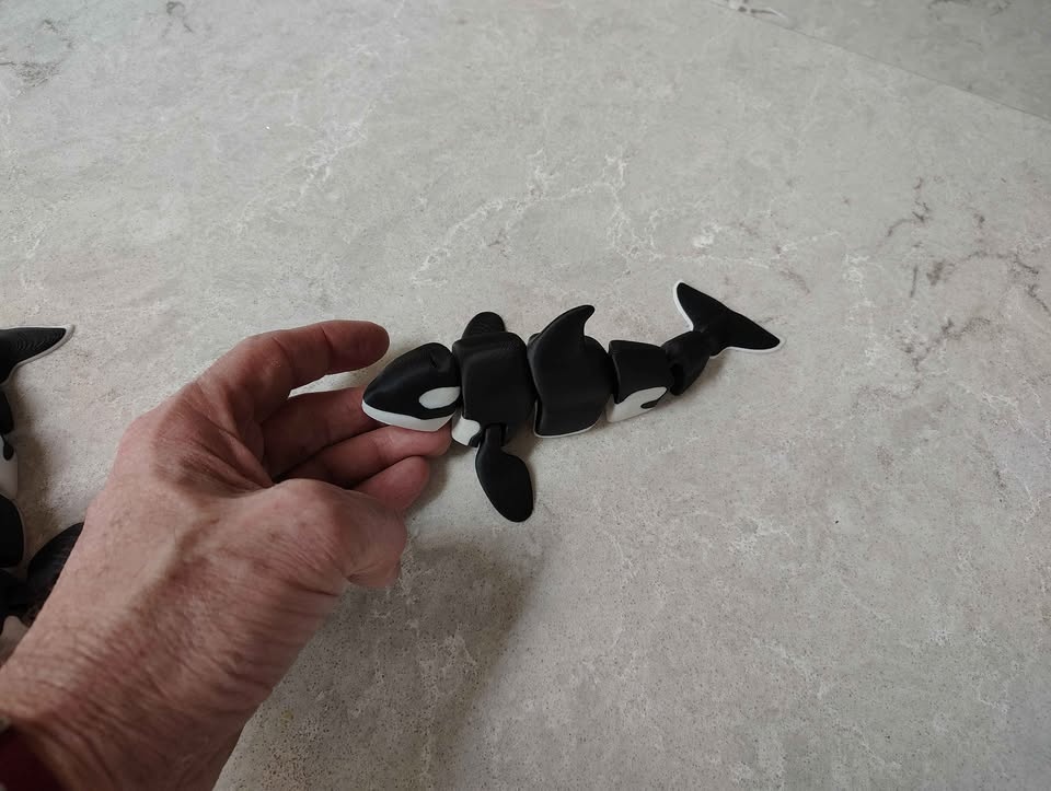 3D Printed Articulating Orca (Killer Whale) - photo 5