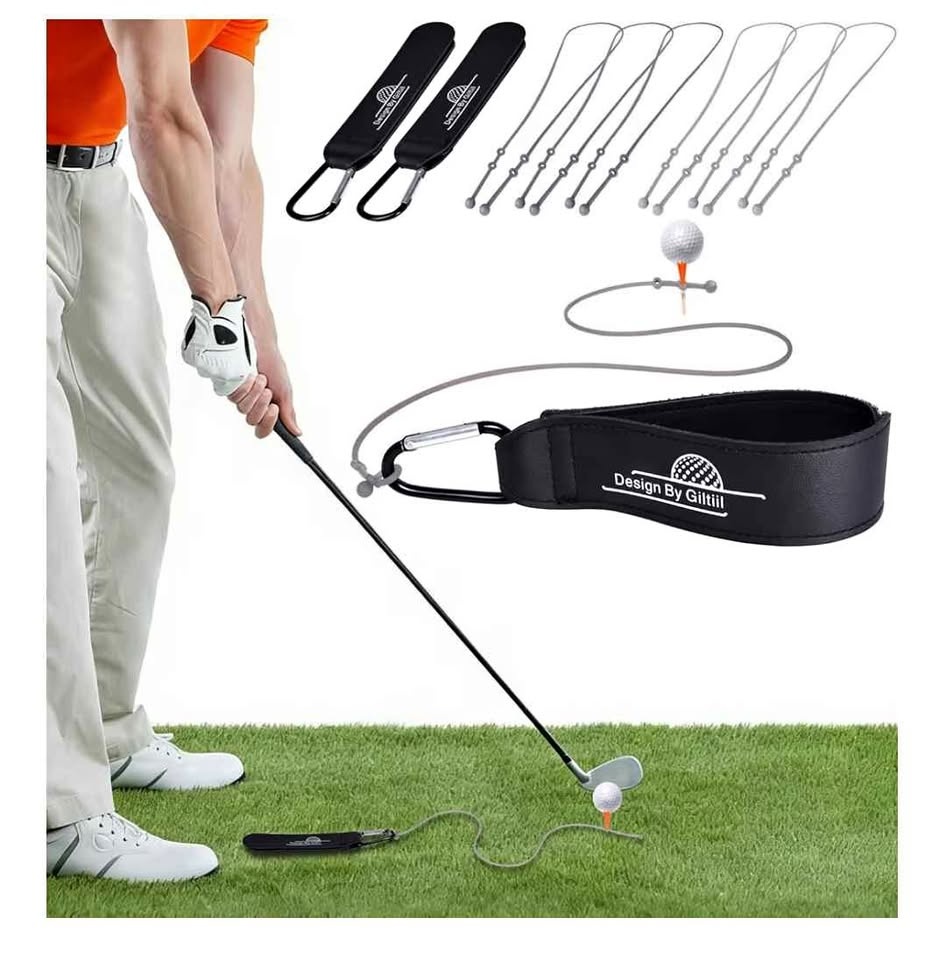 Brand New Golf Tee Retainer & Saver w/ Leather Clip (2 Clips, 6