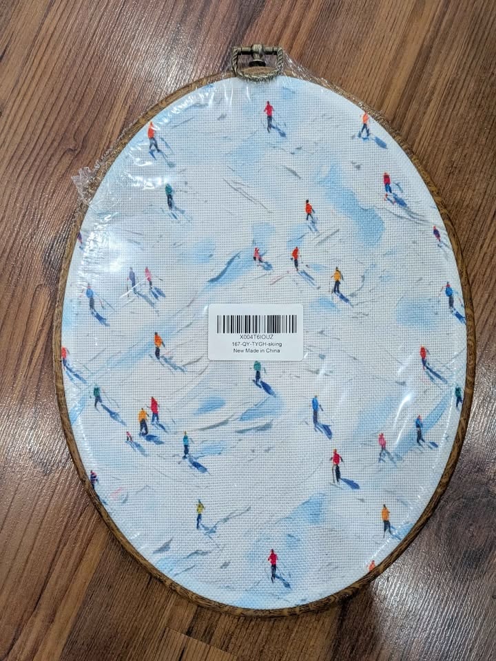 Brand New Oval Skiing Landscape Wall Decor - photo 2