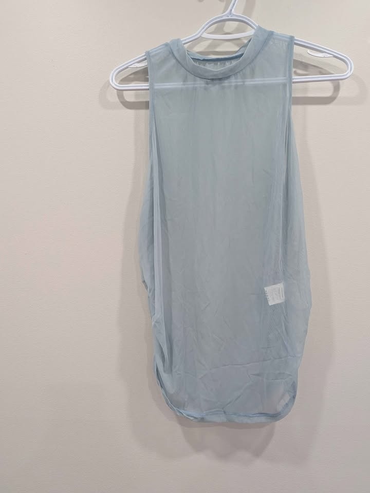 Plus Size Mesh Net Top with Stretch Sides (Maternity Friendly) - photo 2
