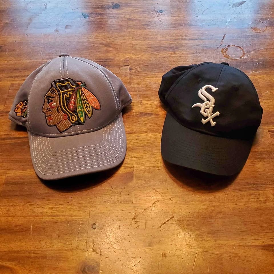 Youth Baseball Hats - Sox and Blackhawks