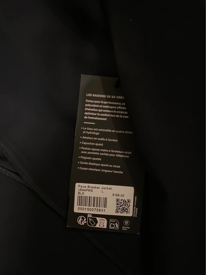 Black Lululemon Men Pace Breaker - Large - photo 2