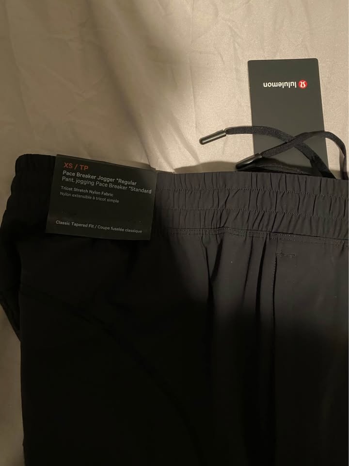 Black Lululemon Men Pace Breaker Tracksuit