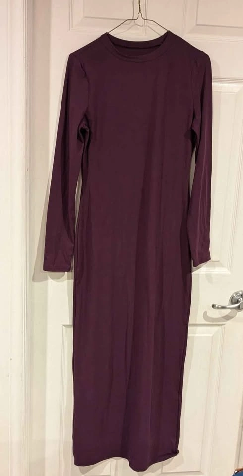 Women's Purple Long Sleeve Bodycon Dress (M) - photo 4