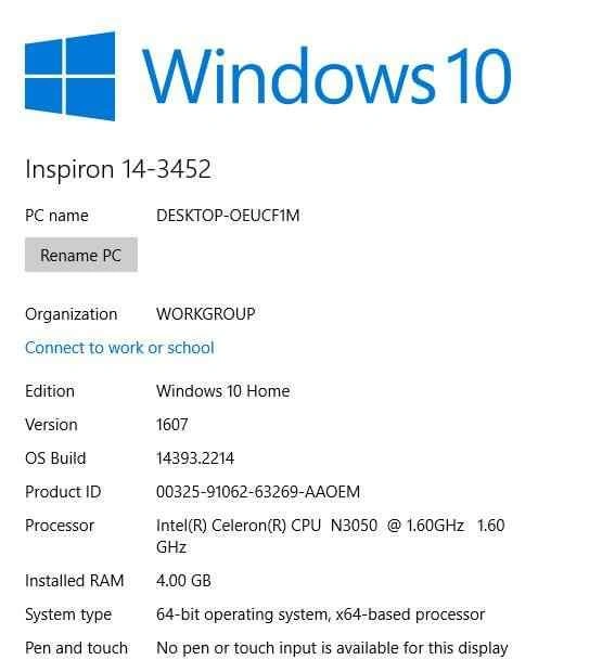 Dell Inspiron 14-3452 Windows 10 Laptop - photo 2