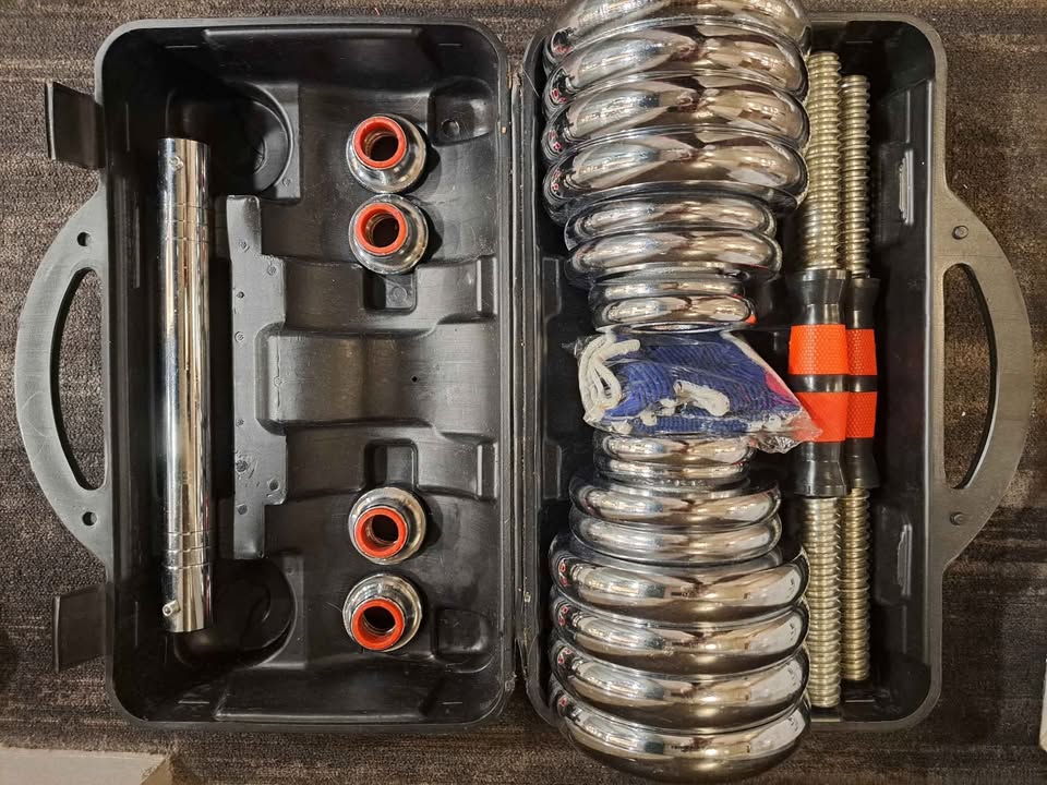 30kg Adjustable Dumbbell Set with Barbell Connector - photo 2