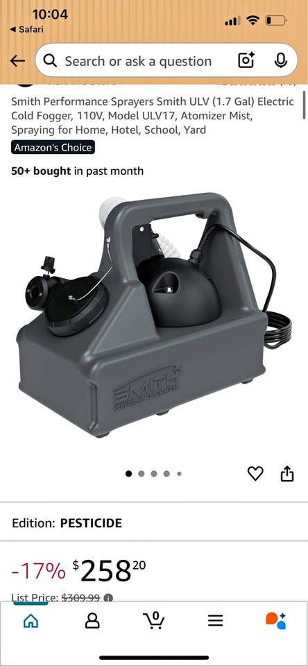 Smith Performance Sprayer Electric Cold Fogger