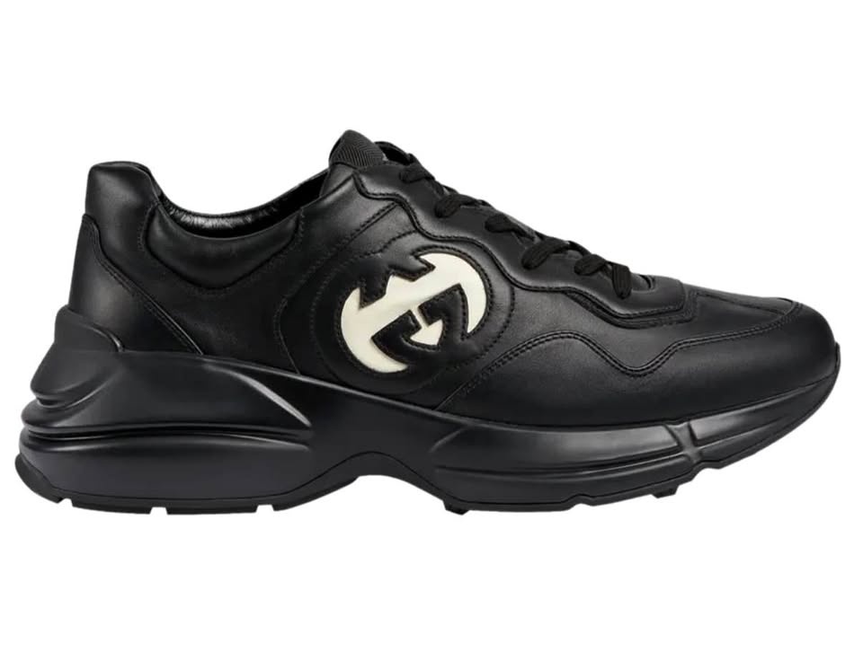 Gucci Rhyton 'Interlocking G - Black Ivory 8 1/2