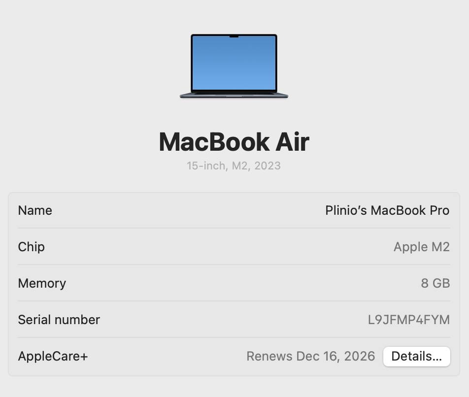 MacBook Air 15-inch M2 256GB (Midnight) 2023 + Apple Care - photo 2