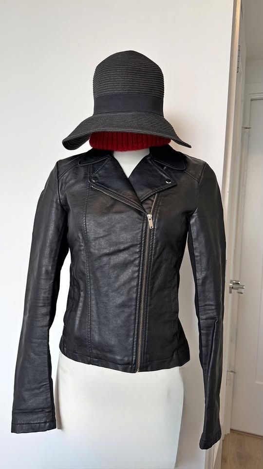 Faux Leather Moto Jacket - Dynamite