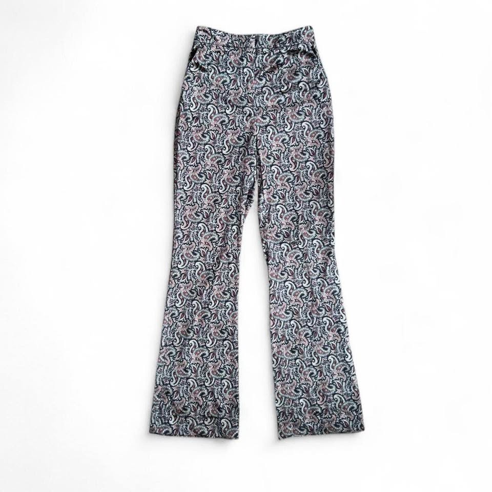 Vintage Paisley Print Velvet Pants - photo 5