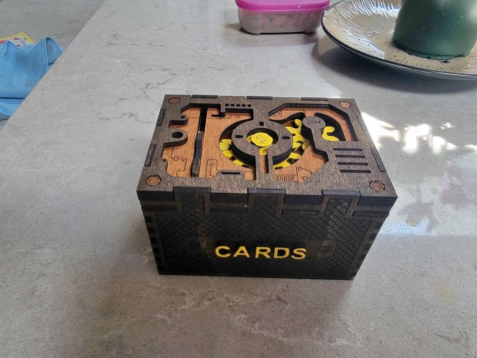 Laser Cut Wooden Card Box