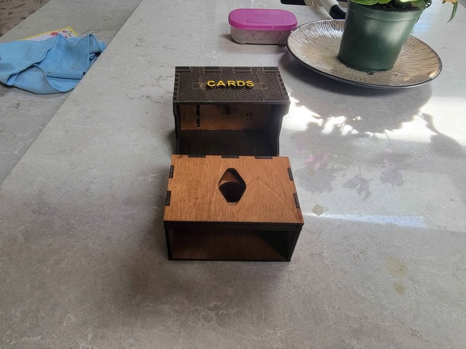 Laser Cut Wooden Card Box - photo 4