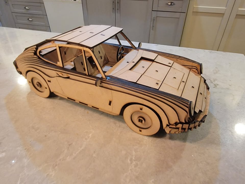 1964 Porsche 911 Laser Cut Wood Model - photo 3