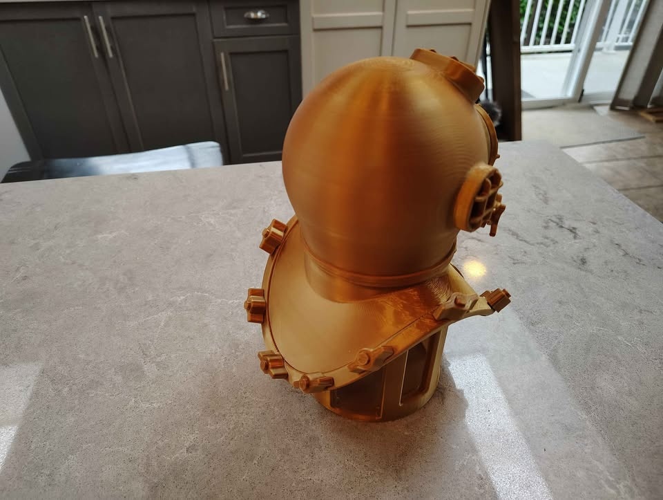 Navy Diving Helmet 3D Printed Model - photo 4