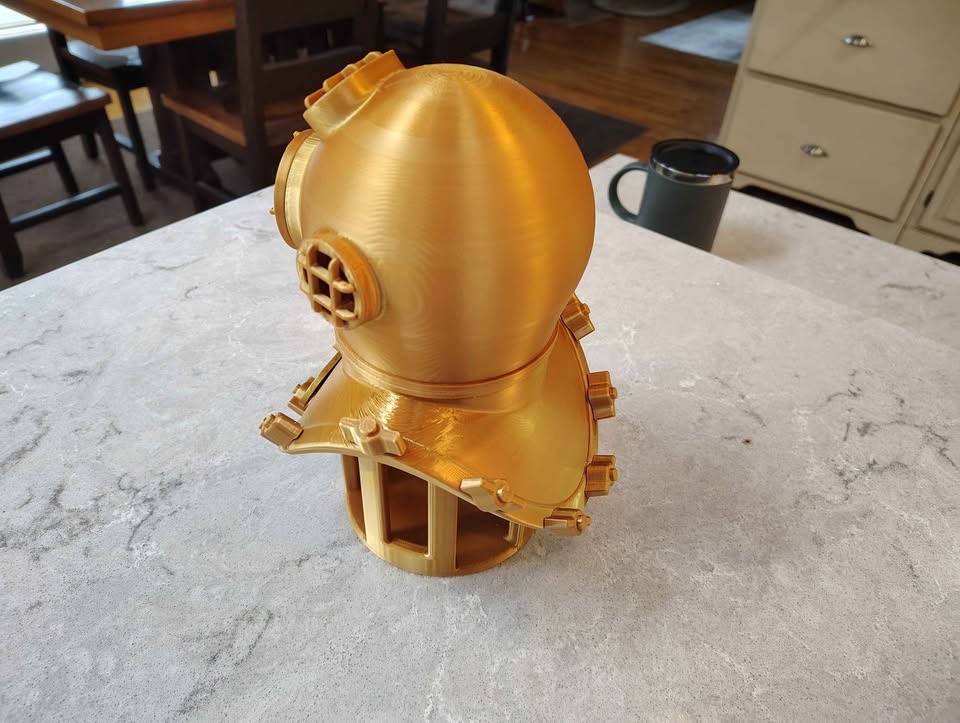 Navy Diving Helmet 3D Printed Model - photo 5