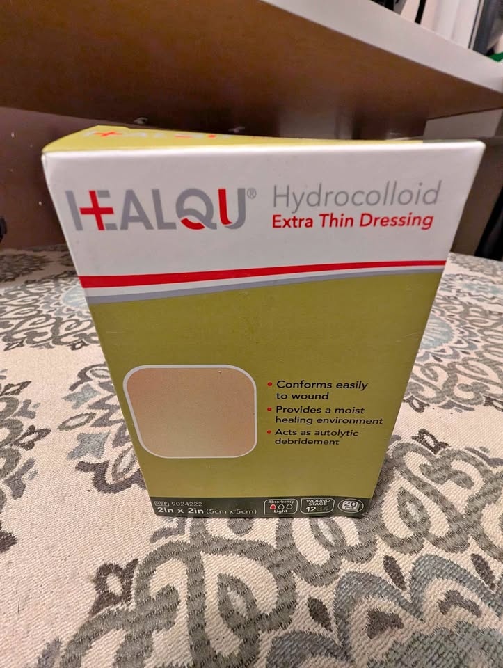 HEALQU Extra Thin Hydrocolloid Dressings (2" x 2") – 20 Pack – N