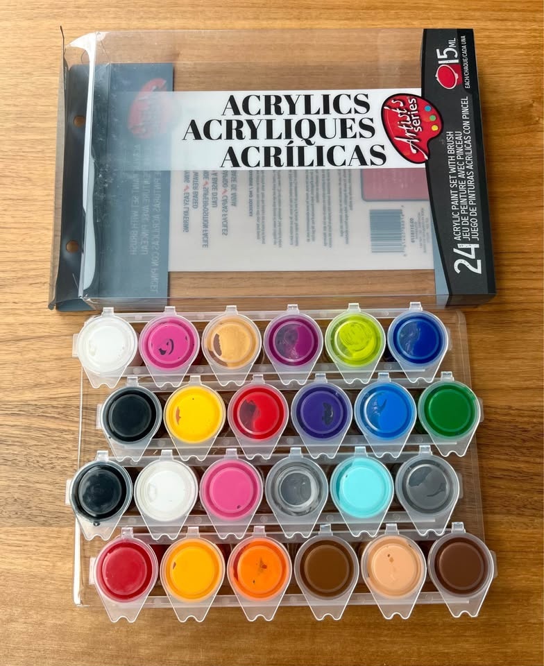 Acrylic Paint Set + Brushes + Watercolor Activity Sheets - photo 2