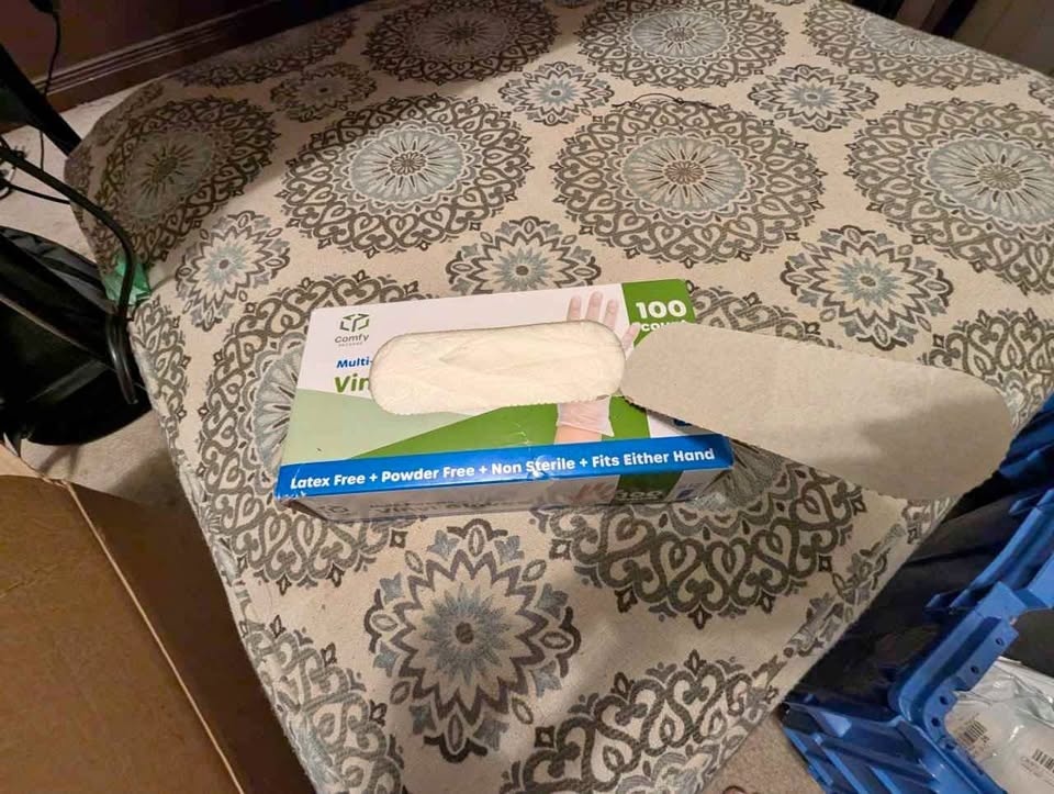 Comfy Package Vinyl Gloves (Large) - 100 Count - Powder-Free