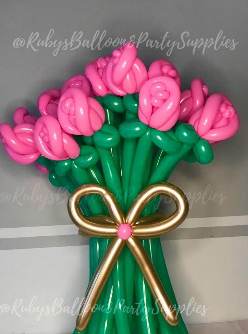 Rosas con globos