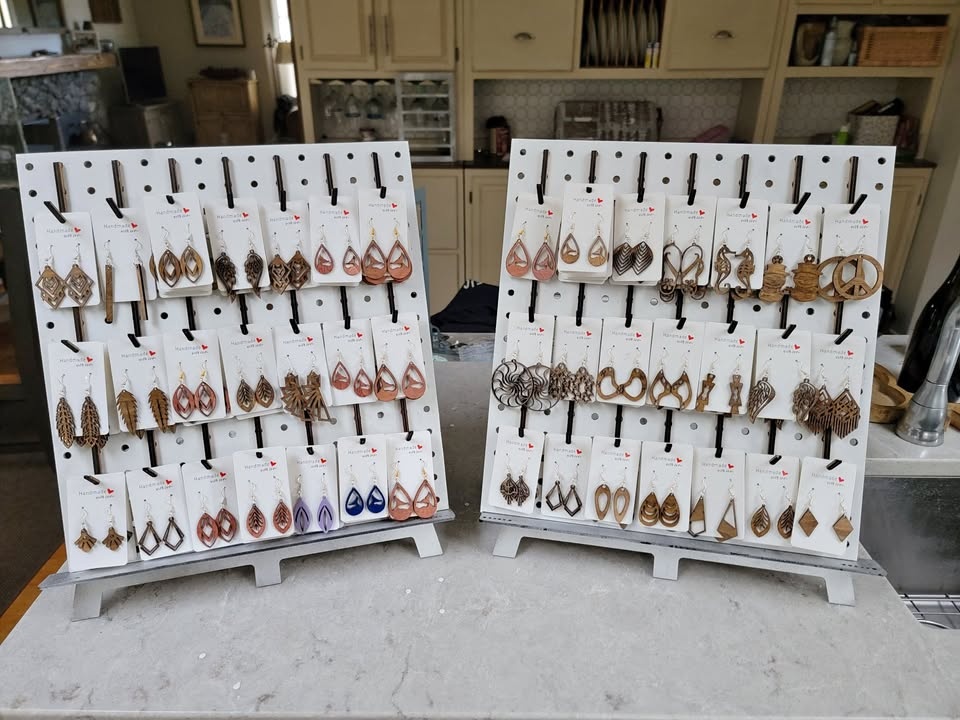 Laser Cut Custom Wooden Earrings