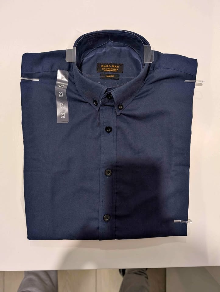 Zara Man Navy Blue Shirt - Brand New!!! Slim Fit - M