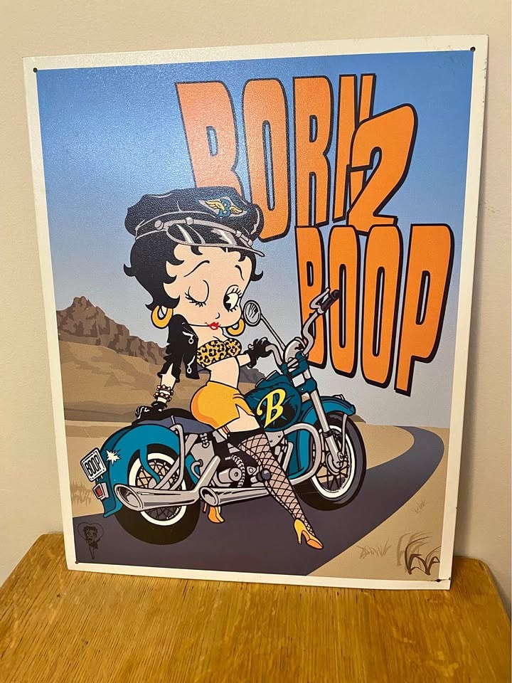 Betty Boop "Born 2 Boop" Metal Tin Sign