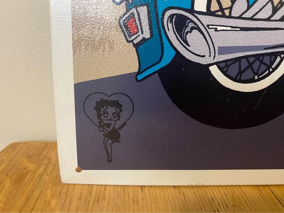 Betty Boop "Born 2 Boop" Metal Tin Sign - photo 2