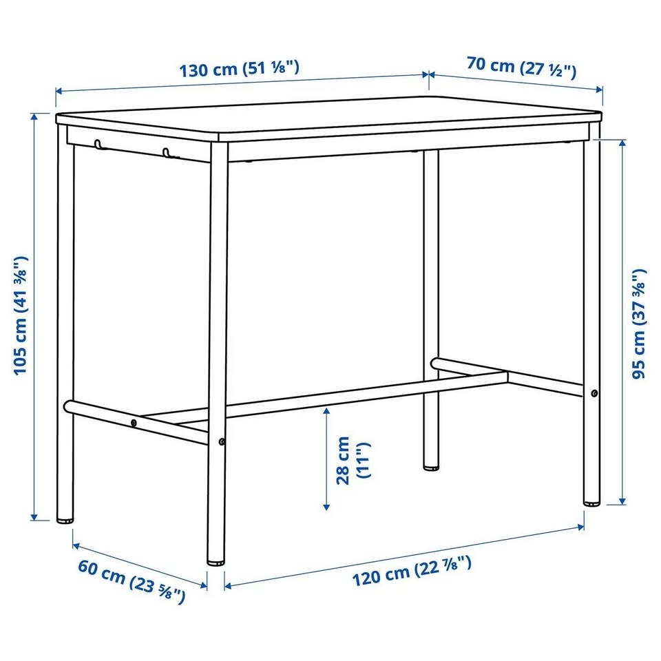 Ikea Tommaryd Table Anthracite - photo 2