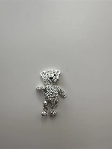 Diamond Teddy Bear Pin