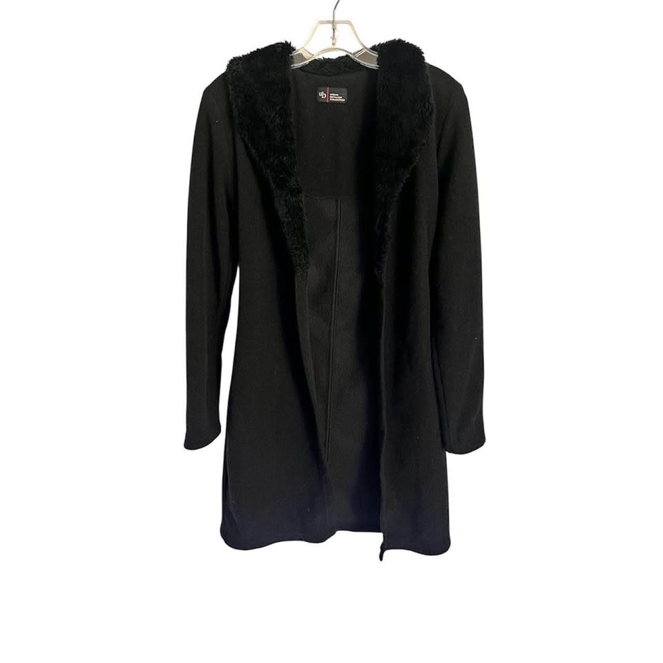 Fur Lined Black Cardigan