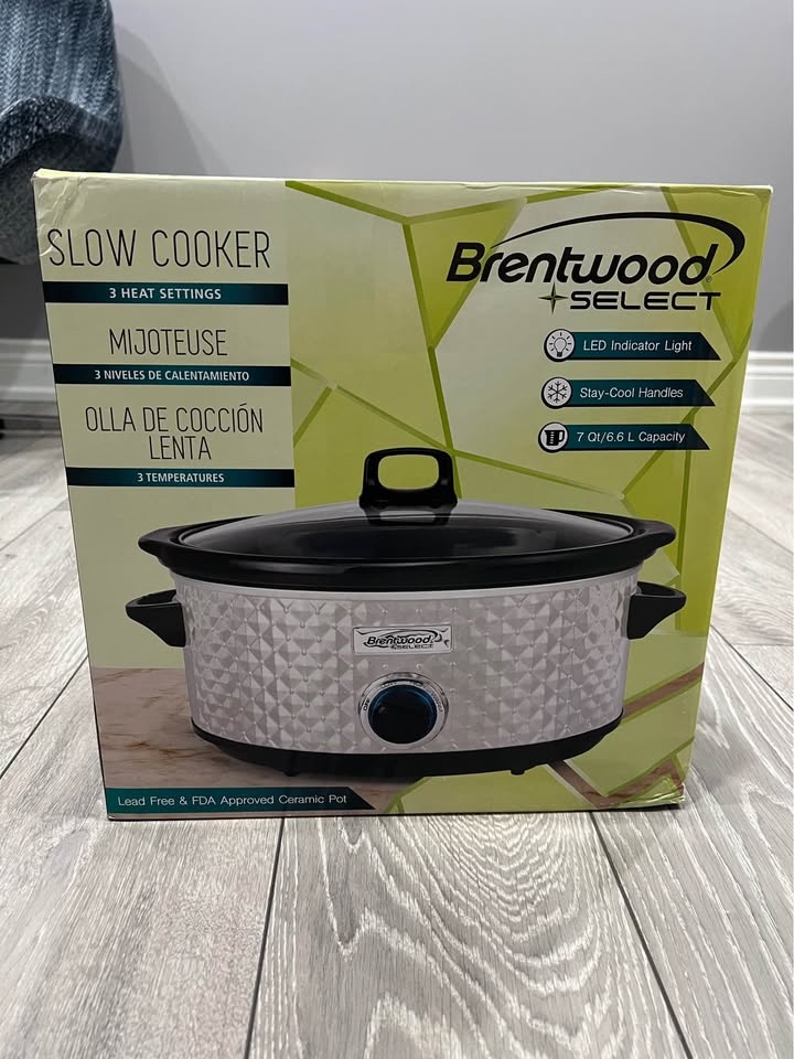 Brentwood Select 7 Quart Slow Cooker, White $50 - photo 2