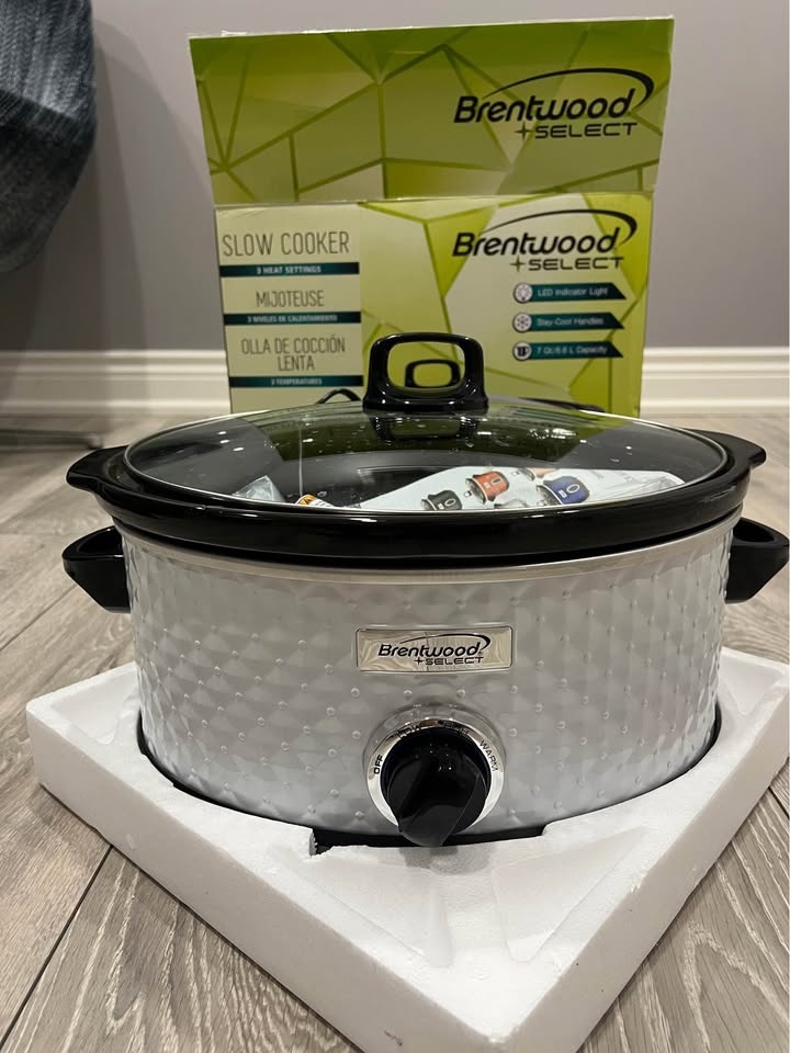 Brentwood Select 7 Quart Slow Cooker, White $50 - photo 3