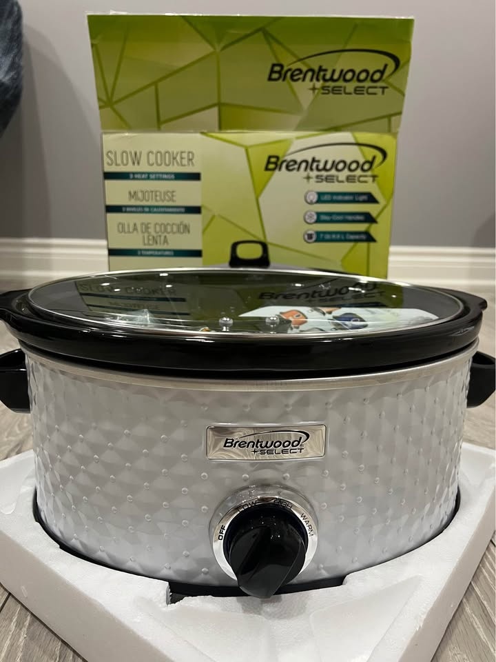 Brentwood Select 7 Quart Slow Cooker, White $50 - photo 4
