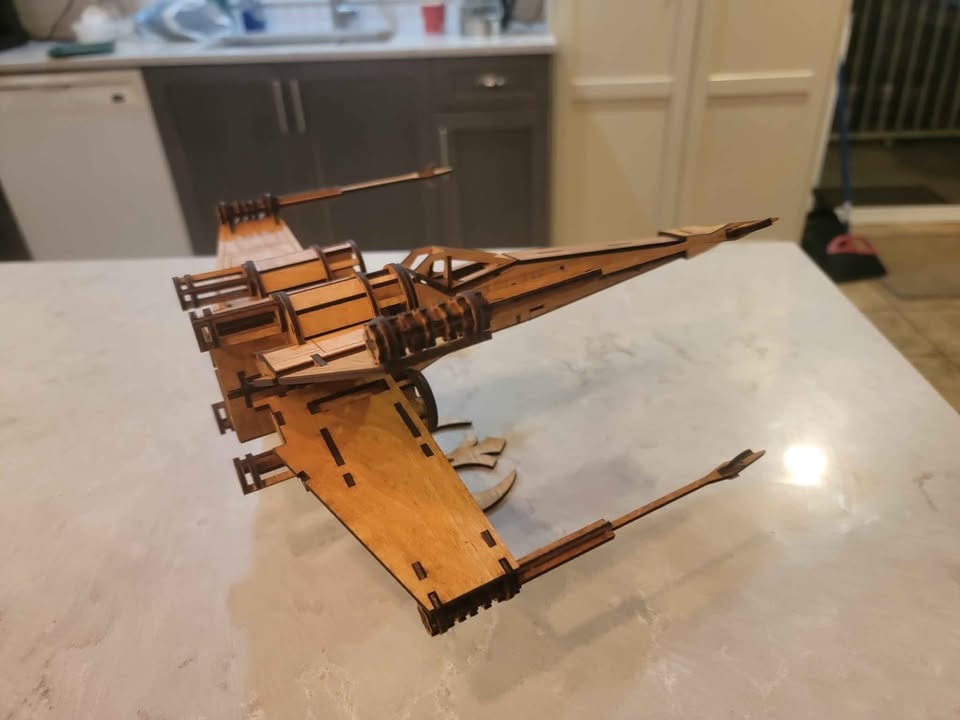 Star Wars Laser Cut X-Wing Fighter Model - photo 4