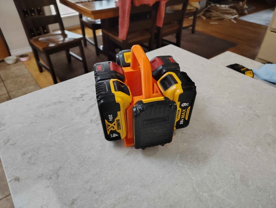 DeWalt 3D Printed 20V Battery Caddy - photo 3