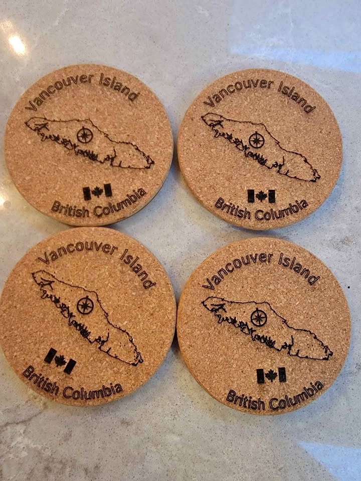 Vancouver Island Gift Coasters with Holder (Sets of 4)