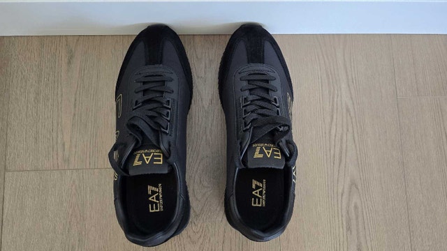 Armani EA7 Black and White Vintage Sneakers - $120 - photo 4