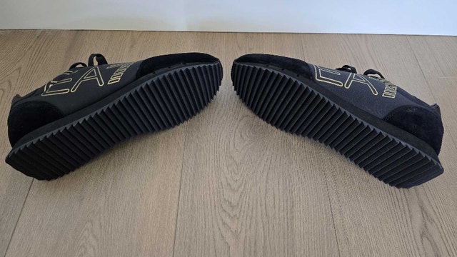 Armani EA7 Black and White Vintage Sneakers - $120 - photo 5