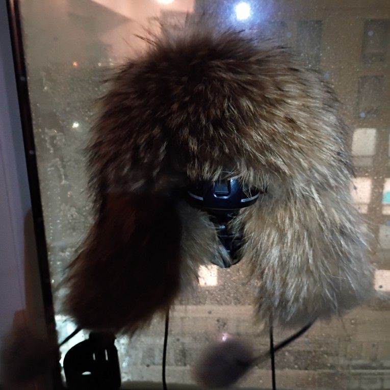 Ushanka Russian Winter Hat Real Racoon Fur - photo 5