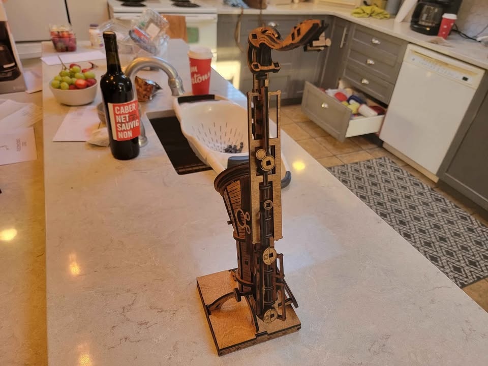 Laser Cut Wooden Saxophone 3D Model - photo 3